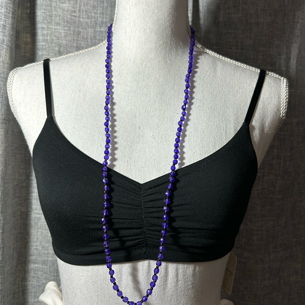 Super cute long blue necklace
